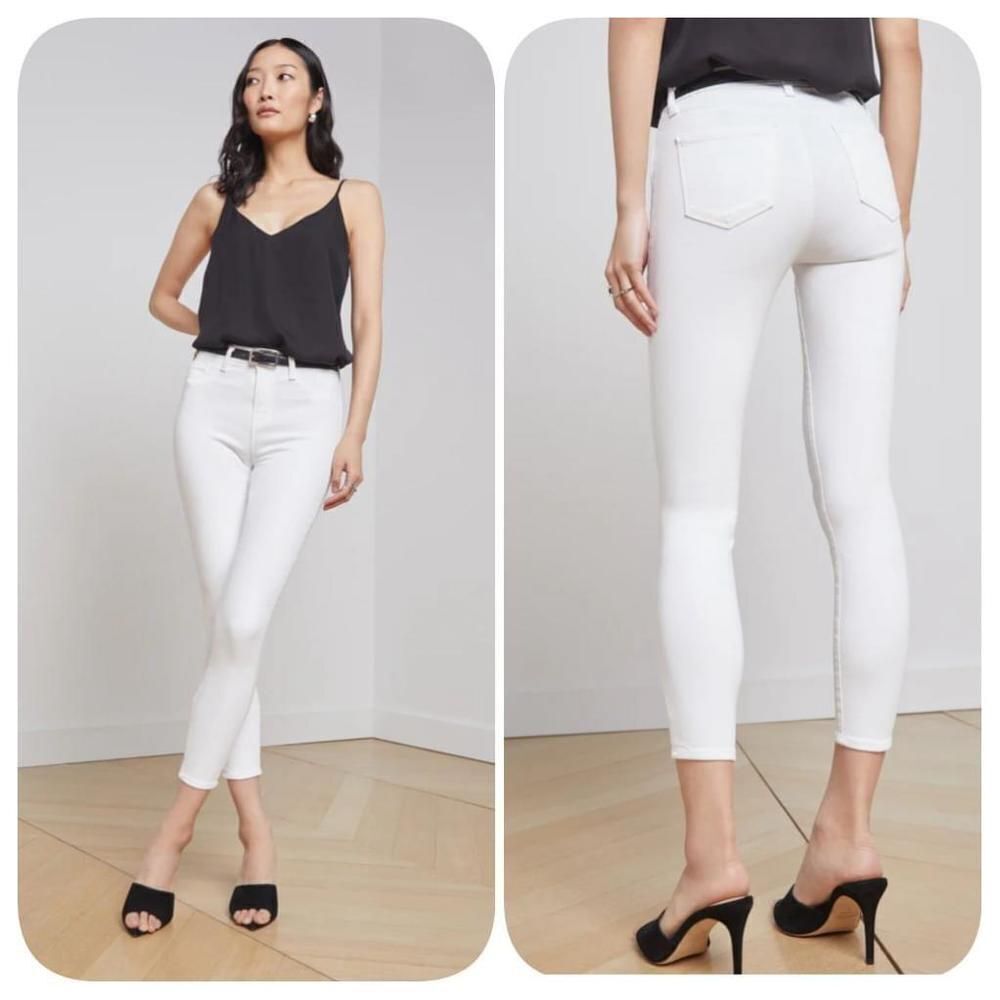 L'AGENCE Margot Jeans in Blanc Size 24